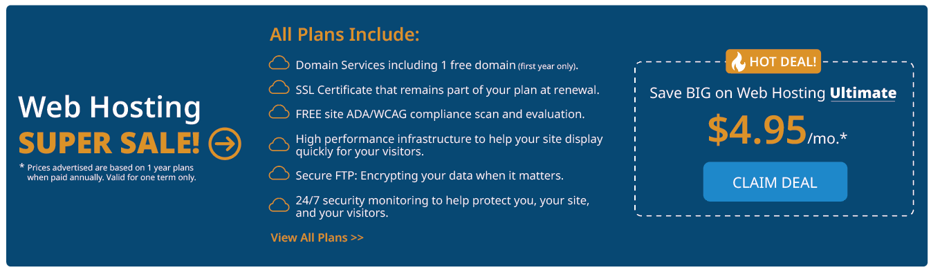 Design Model for the Hosting Promo panel